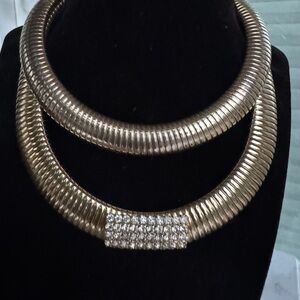 Vintage Cobra Necklace Lot of 2 Gold Tone | Trendy |